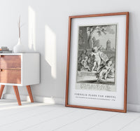 Cornelis ploos van amstel - Putti beoefenen de schilderkunst en beeldhouwkunst-1736-1779