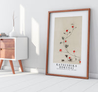 Katsushika Hokusai - Small Red Blossoms on a Vine 1830-1850