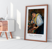 Paul Cezanne - Young Italian Woman at a Table 1895-1900