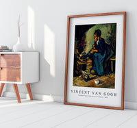 Vincent Van Gogh - Peasant Woman Cooking by a Fireplace 1885