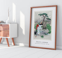 Ogata Gekko - Woman Bending over Yamabuki Bush (1887–1896)