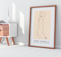 Egon Schiele - Naked woman backview. Standing Nude, Facing Right 1918