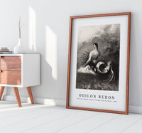 Odilon Redon - The Siren Clothed In Barbs, Emerged From the Waves 1883