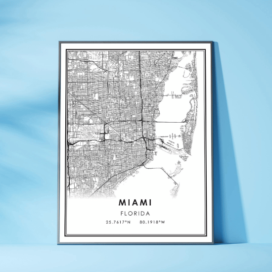 Miss Miami? Here's Why MP Canvas and an Artistic Wall Map of Miami Can Help
