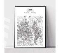 
              Kyiv, Ukraine Scandinavian Style Map Print 
            