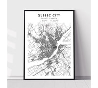 
              Quebec City, Québec Scandinavian Style Map Print 
            