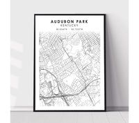 
              Audubon Park, Kentucky Scandinavian Map Print 
            