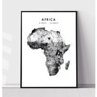 Africa Scandinavian Style Map Print 