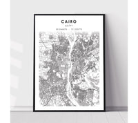 
              Cairo, Egypt Scandinavian Style Map Print 
            