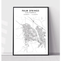 Palm Springs, California Scandinavian Map Print 