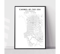 
              Carmel by the Sea, California Scandinavian Map Print 
            