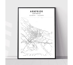 Arnprior, Ontario Scandinavian Style Map Print 