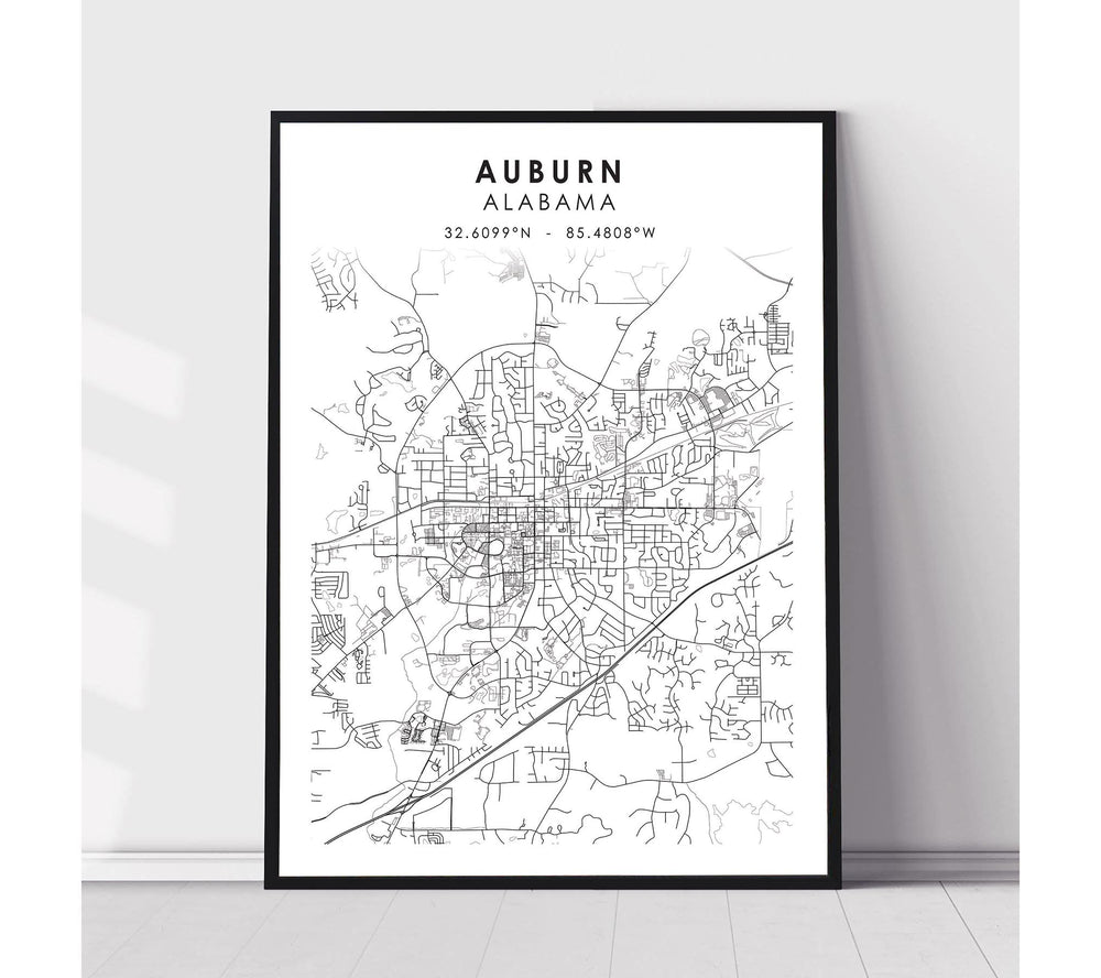 Columbia, Missouri Scandinavian Map Print 