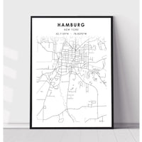 Columbia, Missouri Scandinavian Map Print 