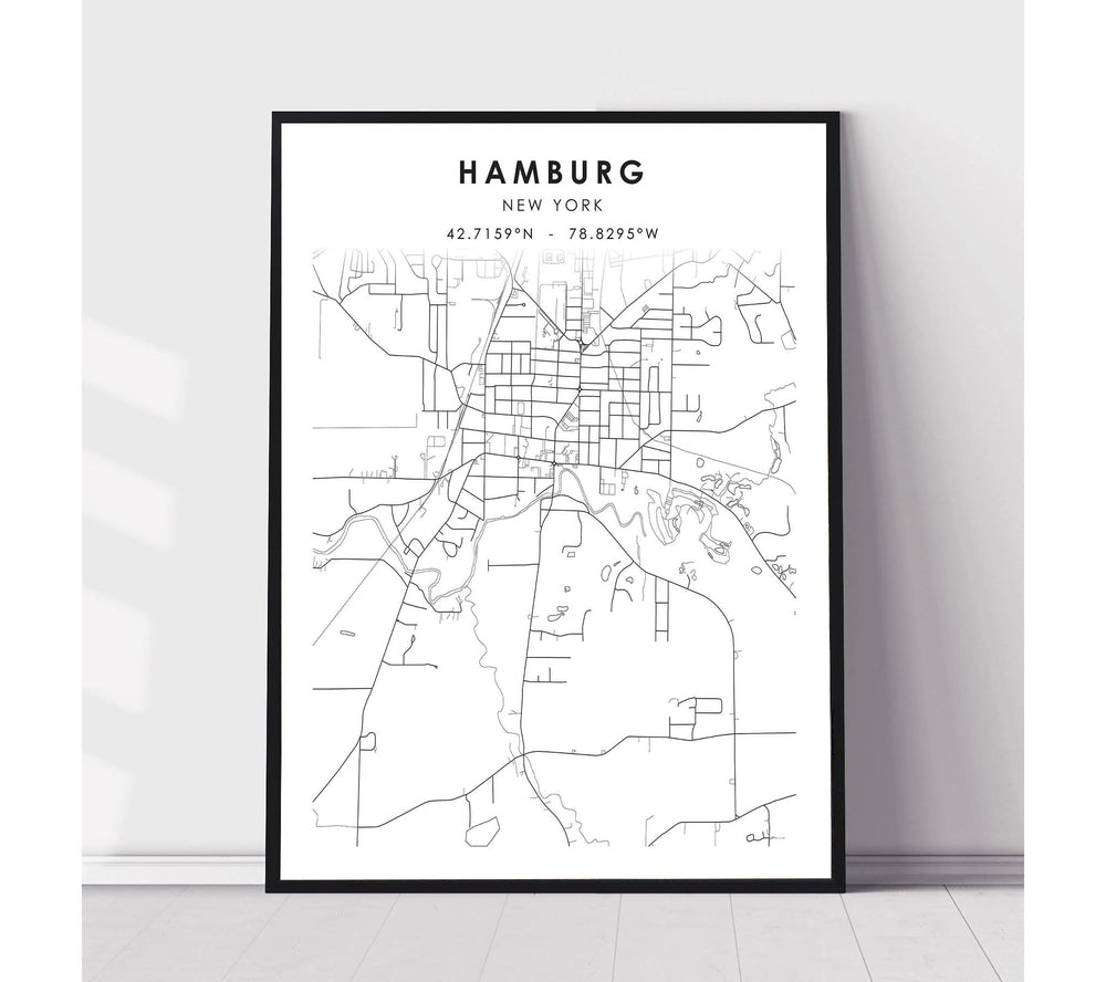 Columbia, Missouri Scandinavian Map Print 