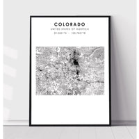 Colorado, United States Scandinavian Style Map Print 