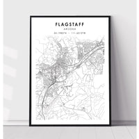 Flagstaff, Arizona Scandinavian Map Print 