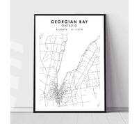 
              Georgian Bay, Ontario Scandinavian Style Map Print 
            