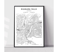 
              Niagara Falls, Ontario Scandinavian Style Map Print 
            