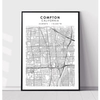 Columbia, Missouri Scandinavian Map Print 