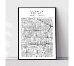 Columbia, Missouri Scandinavian Map Print 