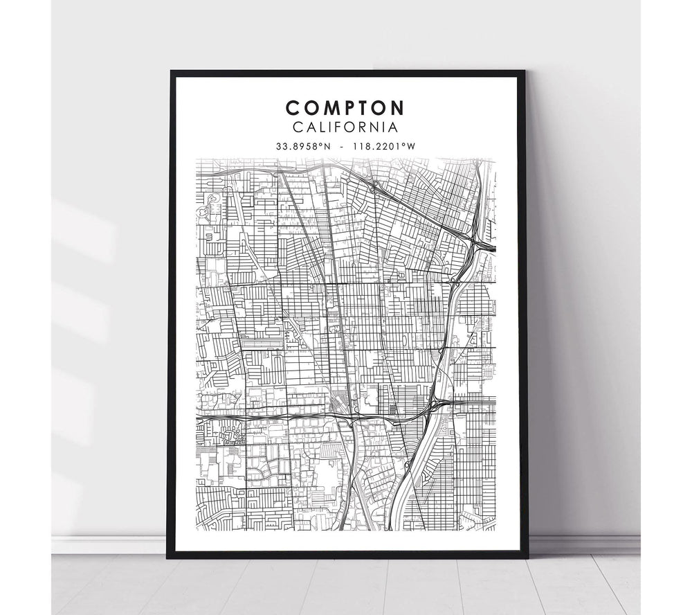 Columbia, Missouri Scandinavian Map Print 