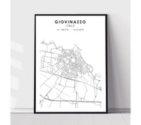 
              Giovinazzo, Italy Scandinavian Style Map Print 
            