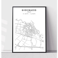 Giovinazzo, Italy Scandinavian Style Map Print 
