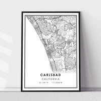 
              Carlsbad, California Modern Map Print 
            