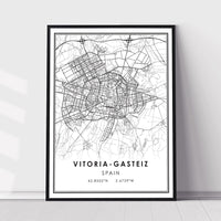 
              Vitoria-Gasteiz, Spain Modern Style Map Print 
            