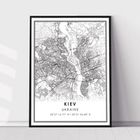 
              Kiev, Ukraine Modern Style Map Print 
            