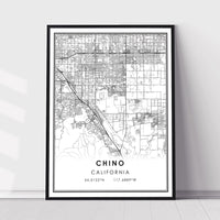 
              Chino, California Modern Map Print 
            