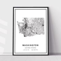 
              Washington, United States Modern Style Map Print 
            