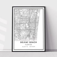 
              Delray Beach, Florida Modern Map Print 
            