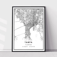 
              Tampa, Florida Modern Map Print 
            