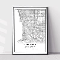 
              Torrance, California Modern Map Print 
            