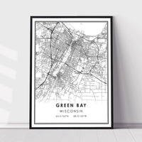 
              Green Bay, Wisconsin Modern Map Print 
            