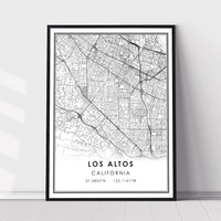 
              Los Altos, California Modern Map Print 
            