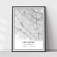 Los Altos, California Modern Map Print 