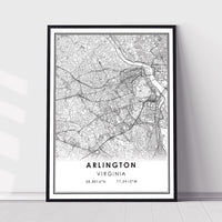 
              Arlington, Virginia Modern Map Print 
            