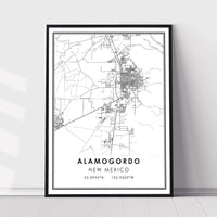 
              Alamogordo, New Mexico Modern Map Print 
            