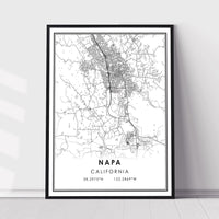
              Napa, California Modern Map Print 
            