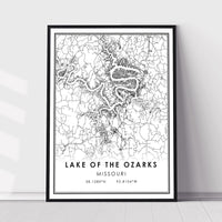 
              Lake of the Ozarks, Missouri Modern Map Print 
            