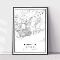 
              Kingston, Ontario Modern Style Map Print
            