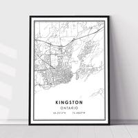 Kingston, Ontario Modern Style Map Print