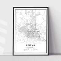 
              Helena, Montana Modern Map Print 
            