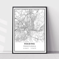 
              Reading, Pennsylvania Modern Map Print
            