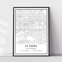 
              La Habra, California Modern Map Print 
            