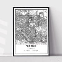 
              Phoenix, Arizona Modern Map Print 
            