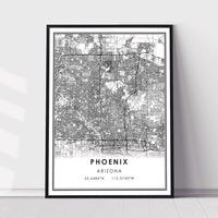 Phoenix, Arizona Modern Map Print 